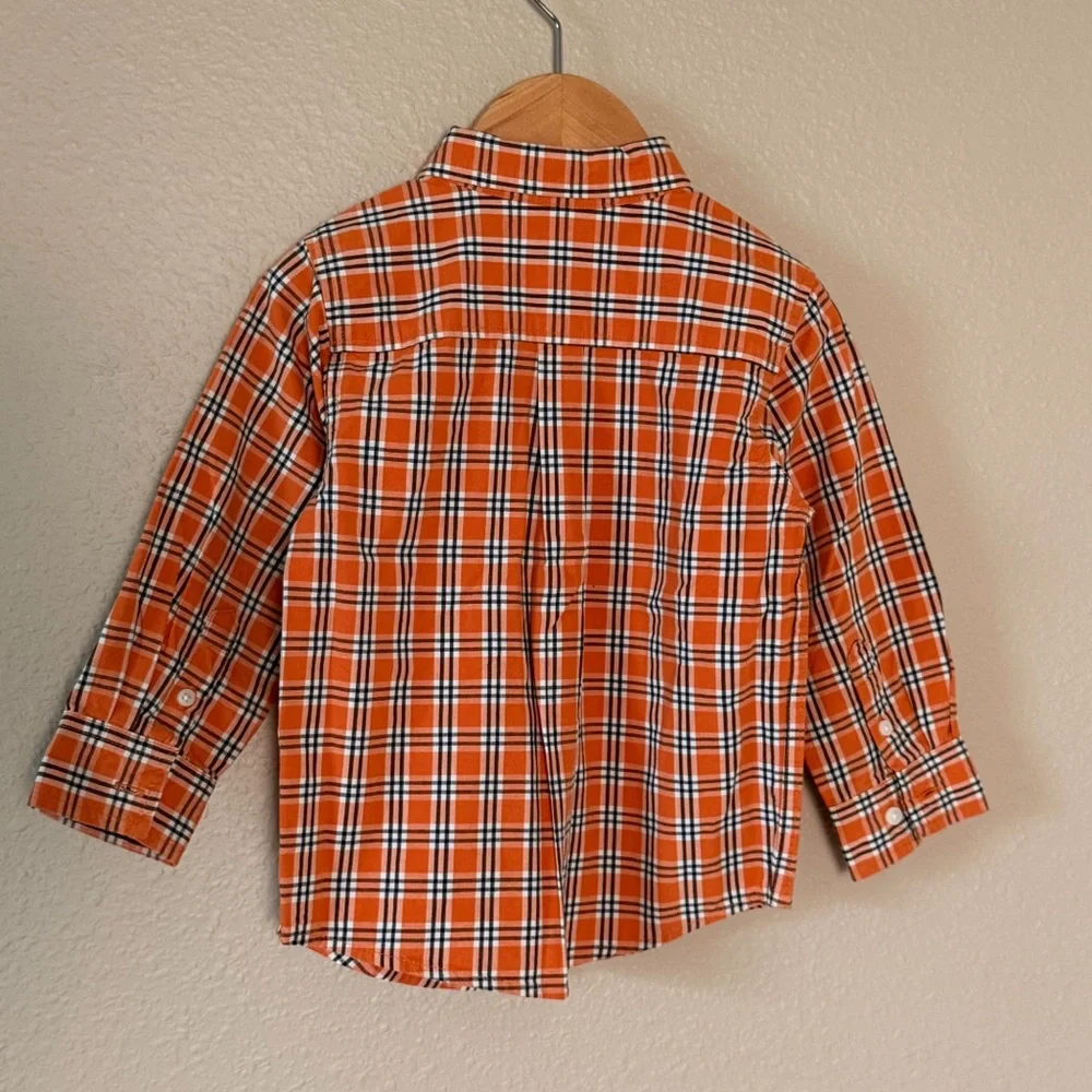 Gymboree Orange Plaid Button-Down Shirt 2T